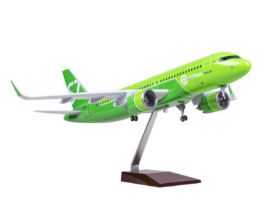 47CM 1:80 S7 AIRLINES AIRBUS A320neo Airplane Landing Gear  Resin Aircraft Model