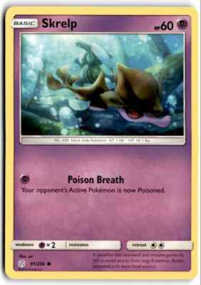 2019 Sun & Moon - Cosmic Eclipse Skrelp a Basic/Common #91