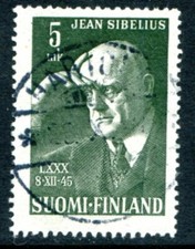 Finland Stamps Scott #249 Jean Sibelius 1945 