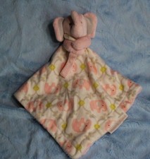 Blankets Beyond pink gray green white Elephant baby security blanket Nunu