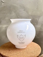 Glass Globe ONION For TILLEY TABLE LAMP white milk color REPLACEMENT