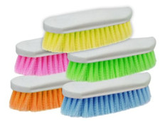 New 9" long 3" wide Neon colored STIFF BRISTLE BRUSH Horse grooming 5 COLORS