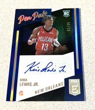 2020-21 Panini Donruss Elite RC Pen Pals Auto Blue #PP-KLJ Kira Lewis Jr. /35