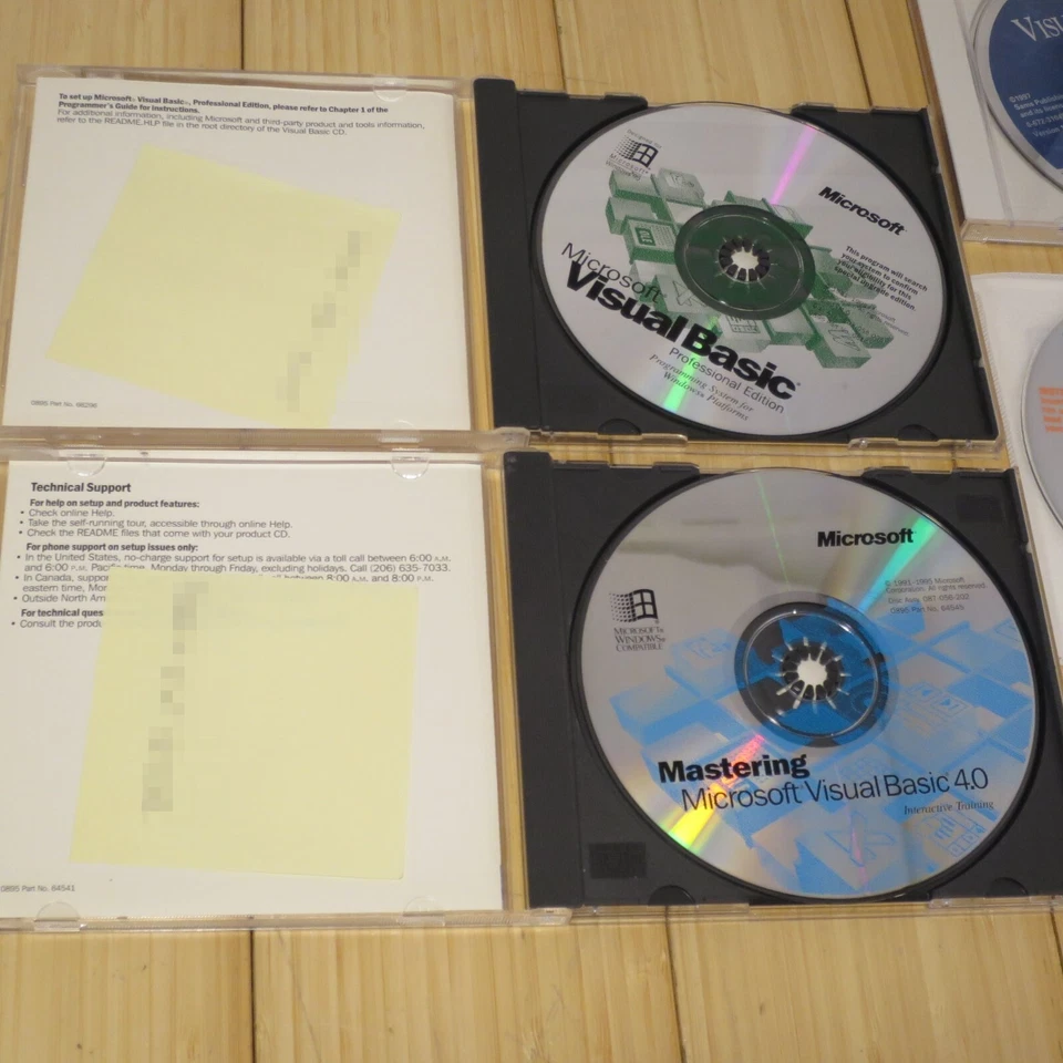 Microsoft Visual Basic Professional 1.0, 4.0, with VB Extras CD & VB 5.0 dev CD - Image 2 of 4