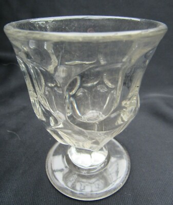 1869 Flint EAPG Pattern Glass Ashburton Double Flute Barrel Ashburton Egg Cup