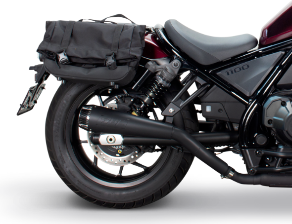 Honda Rebel 1100 Two Brothers Slip On Exhaust - Low Mount - BLACK