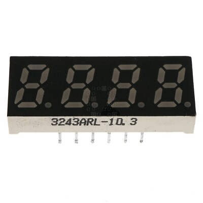 Unbranded 3243ARL-10.3 4-Digit 7-Segment LED Display, Red
