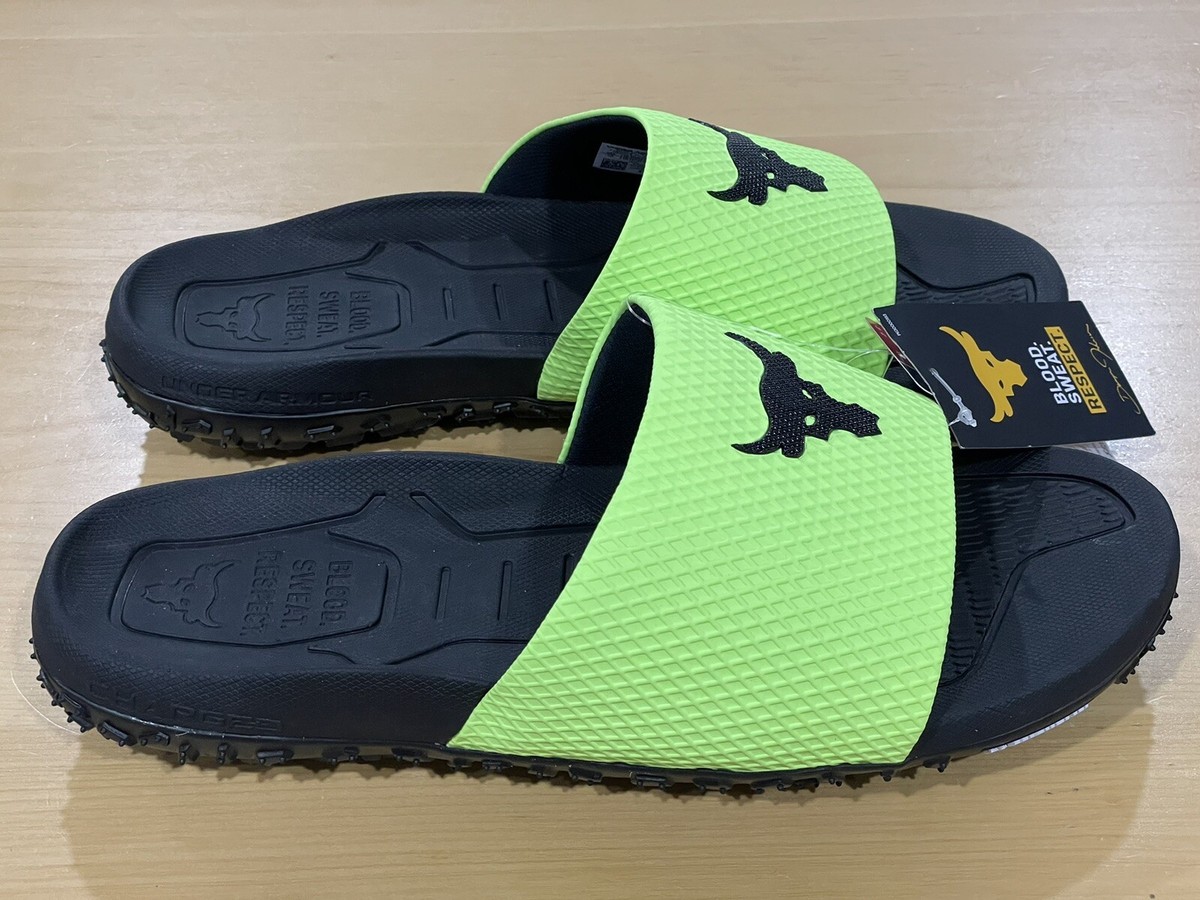 Under Armour Rock Slide 2.0 Mens Size 9 Sandal Black Green  display picture 1