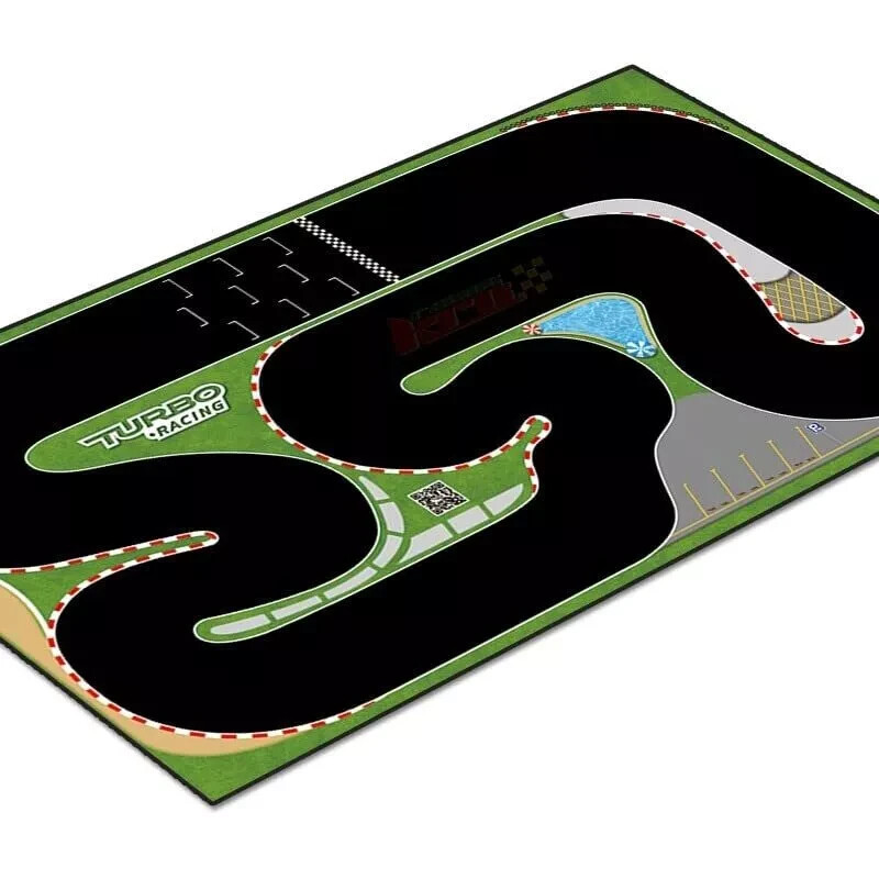 Turbo Racing Portable Rubber Mat 1:76 RC Mini Car Track Race for Table ...