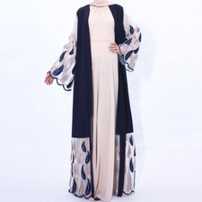 Dubai Abaya Women Muslim Open Kimono Islamic Ramadan Kaftan Long Cardigan Robe