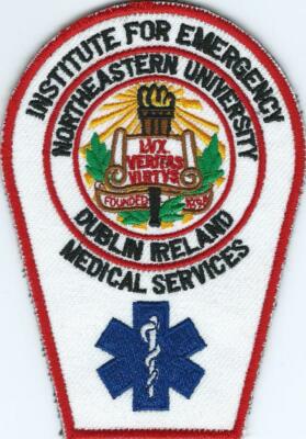 Northeastern University Paramedic School Embroidered Patch Size 120 mm x 82 mm