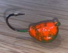 10 SPARKIE NC Tog Jigs GREEN ORANGE Sheepshead Tautog jig heads  BLACKFISH 
