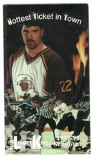 1997-98 Saginaw Lumber Kings UHL Hockey Schedule !!! Shooters Of Saginaw