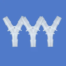 PP Polypropylene Equal Barb Y Tee 5/8" Hose ID Plastic Fitting Connector 3PCS