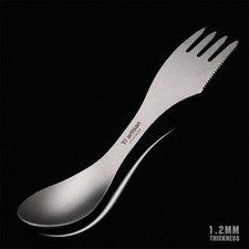 Portable TA 1 Titanium 3 in1 Spork Camping Tableware Utensils Fork Spoon Cutter