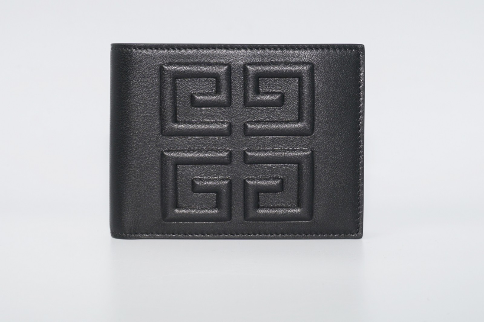 Givenchy Men's Embossed 4G Emblem Leather Bifold Wallet, Black/Khaki, MSRP $555