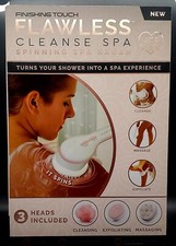 Flawless Cleanse Spa Spinning Spa Brush By Finishing Touch With Three Heads NEW 