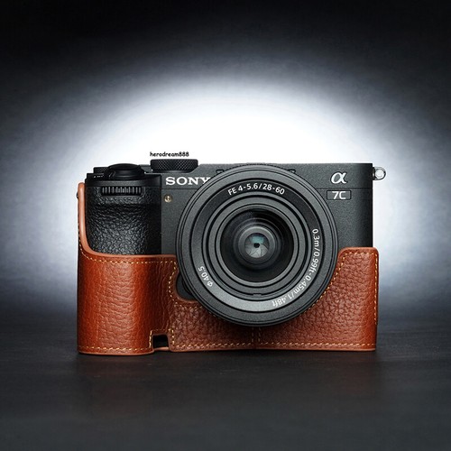 TP Handmade Half Case for Sony A7C2 A7CR A7CII Leather Camera Retro Cover New - Picture 7 of 29