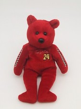 Vintage 1999 Jeff Gordon 24 NASCAR 8" Red Plush by 23 Karat Gold'n Bears P3