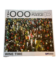 FUNWARES - 1000 Piece 27" x 19" Jigsaw Puzzle - WINE TIME  NIB Factory Sealed