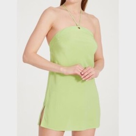 Agent Provocateur Caprio Green Silk Short Slip UK12 L NWT $385