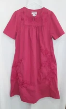 Go Softly House Dress Pink Floral Women's Size Small -K5