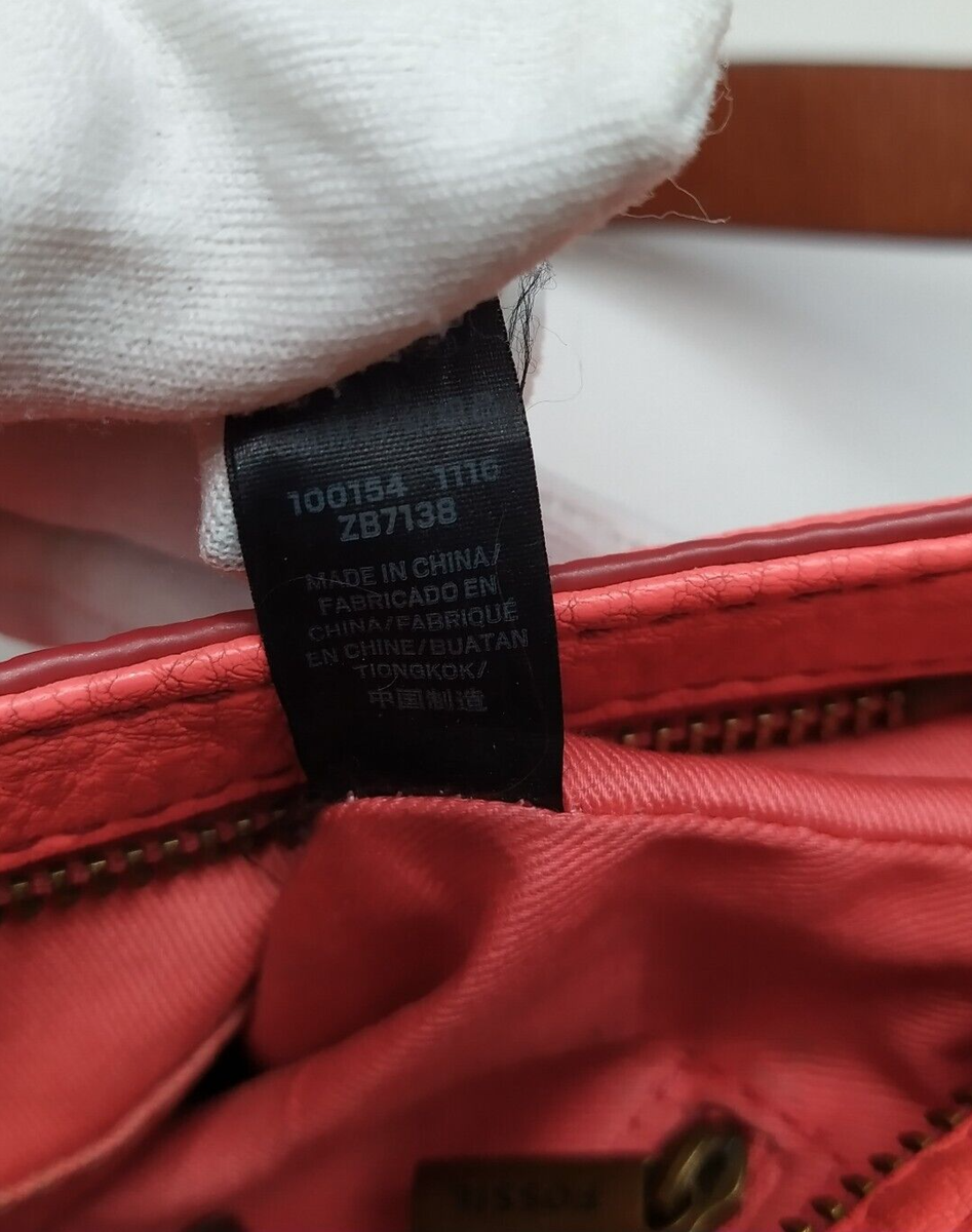 リクエスト Fossil Pink Pebbled Leather Flap Closure Small Crossbody Bag | eBay