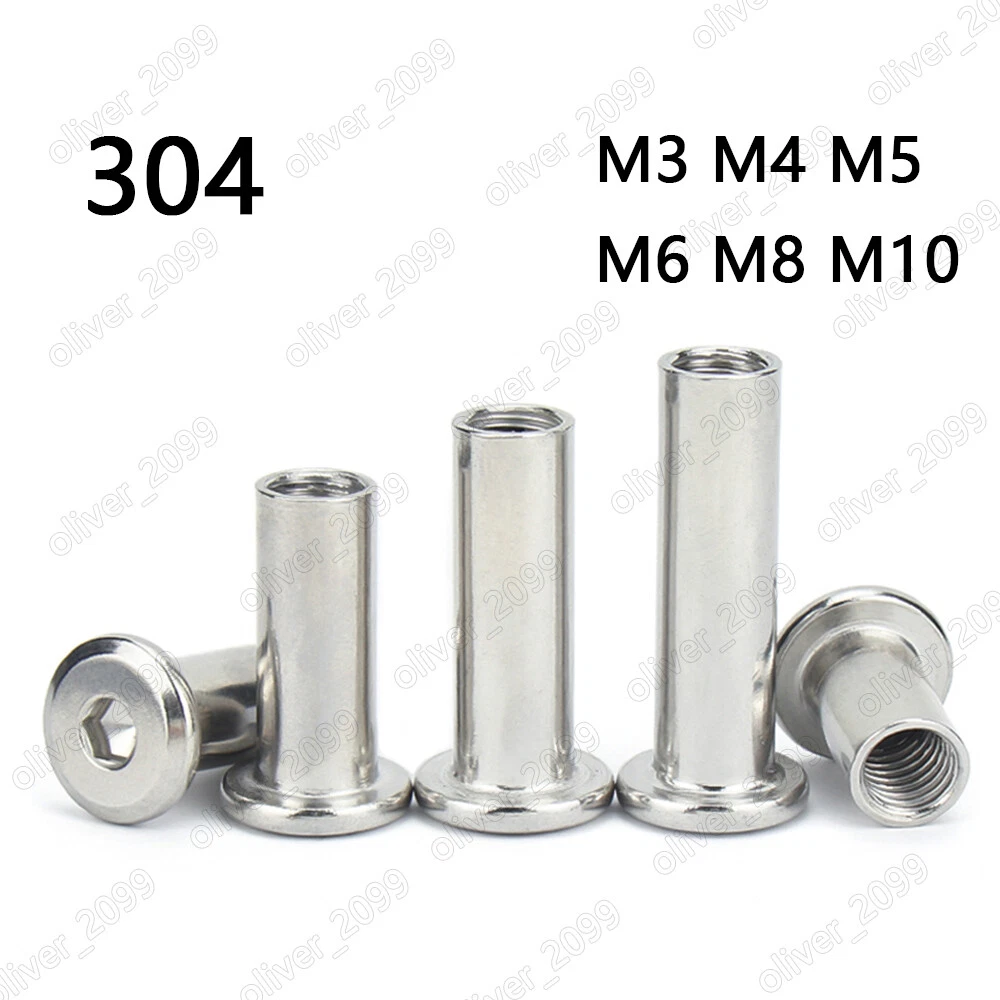 M3 M4 M5 M10 Edelstahl 304 Allen flachen Hülsenmutter Möbelmutter 