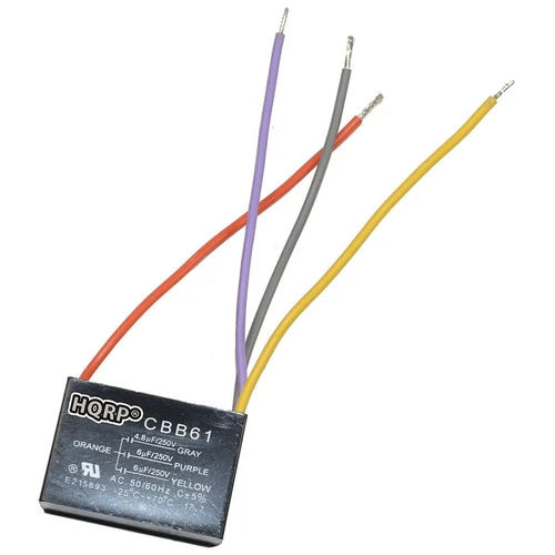 HQRP Capacitor for Hampton Bay Ceiling Fan 4.8uf+6uf+6uf 4-Wire