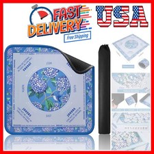 Blue Mahjong Learning Mat 33 x 33 with Black Carrying Bag, Anti-Slip, Noise...