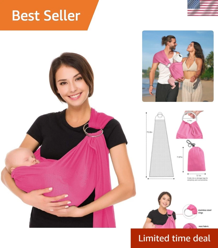 Portable Baby Sling - Soft Adjustable Carrier for Newborns and Toddlers