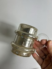 Rare Victorian Antique Mercury Glass Tankard - Christening Gift Mug From 1864