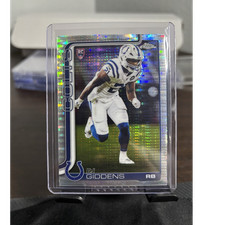 Topps 2025 Chrome DJ Giddens Rookie Parallel #390 Indianapolis Colts Card