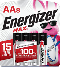 Energizer MAX AA Batteries 8 Pack , Double a Alkaline Batteries