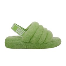 UGG Fluff Yeah Slide On Slippers Slingback Plush Apple Green Women  s Size 11