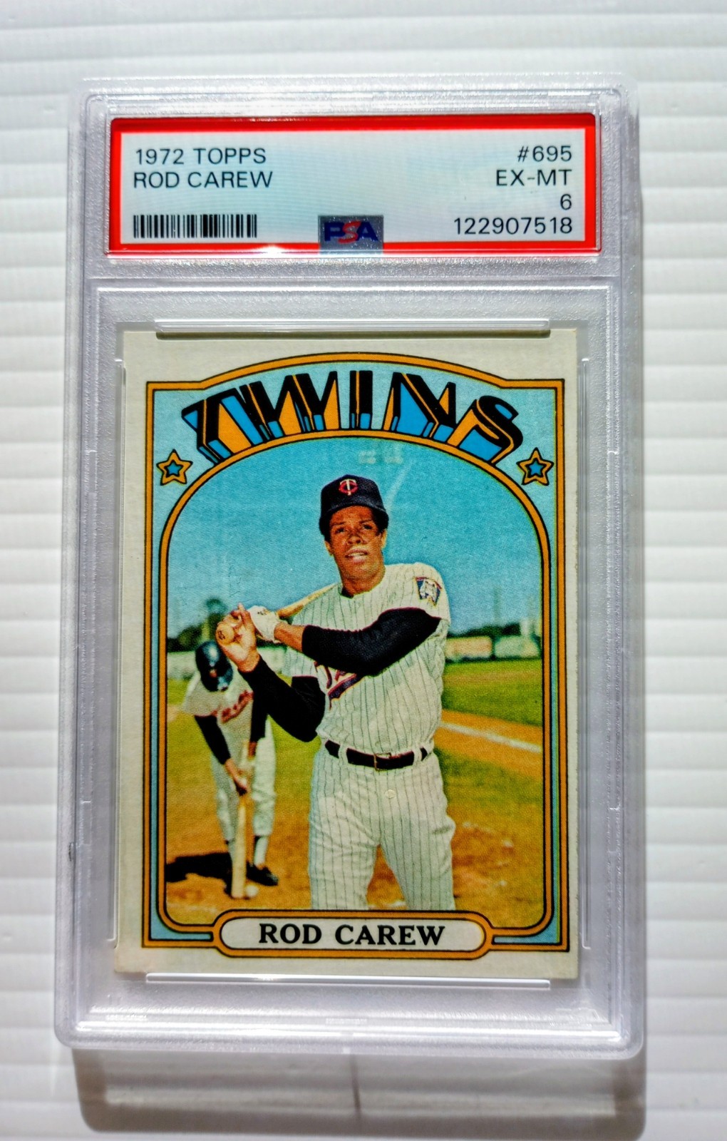 1972 Topps Baseball High Rod Carew #695 PSA 6