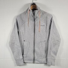 Avalanche Gray Full Zip Fleece Jacket Women s Small Thumbholes Outdoor Hiking