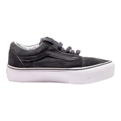 VANS Authentic Platform Sneakers Graue Leinwand Damen UK 4