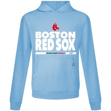 Men's Levelwear  Light Blue Boston Red Sox Relay Center Stage Long Sleeve Hooded