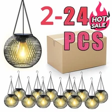 2-24PCS Solar Lantern Outdoor Waterproof Upgraded Hanging Solar Lights for Yard