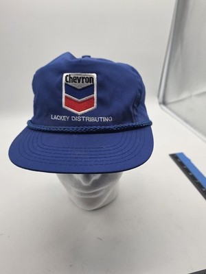 Chevron Lackey Distributing Blue Rope Hat Adjustable Gas Oil Promo Collectible
