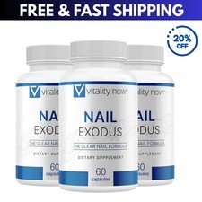 Nail Exodus Capsules for Healthier Feet - Vitality Clear Nail Formula 3 Pack US