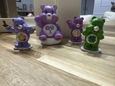 Lot of 4 Play Along Care Bears Plastic Figure Cake Toppers TCFC