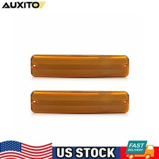 Left Right Front Amber Fender Side Marker Lights For Jeep Cj5 Cj7 Scrambler Sj