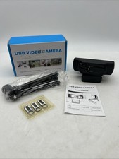 HD 1080P USB Computer Webcam with Microphone - Black w/ Tripod H-264