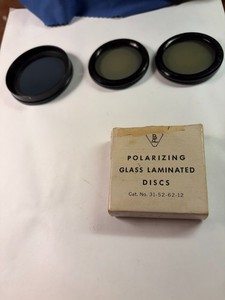 Bausch & Lomb Polarizing Glass Filters 43mm & 60mm USA