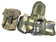 US Army MOLLE IFAK Individual First Aid Kit Pouch ACU UCP w/ Components GC