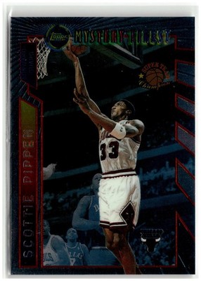 1996-97 Topps #M1 Scottie Pippen Super Team Champion Mystery Finest Borderless