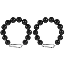 2 Pack Bead Chain Flagpole Fixing Rope Ring Father Beaded Arrangement