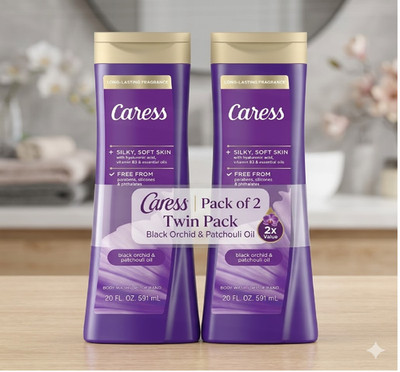 NEW Caress Body Wash Black Orchid & Patchouli Oil, 20 fl oz ( PACK OF 2 )